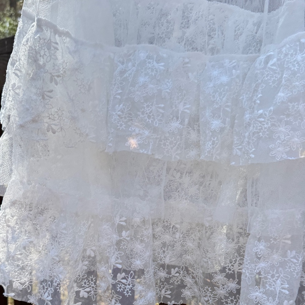 Oli & Hali White Sheer Lace Tank Top - Picture 7 of 10